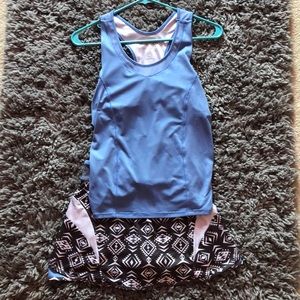 A Matching Shirt and Skirt Tennis Set